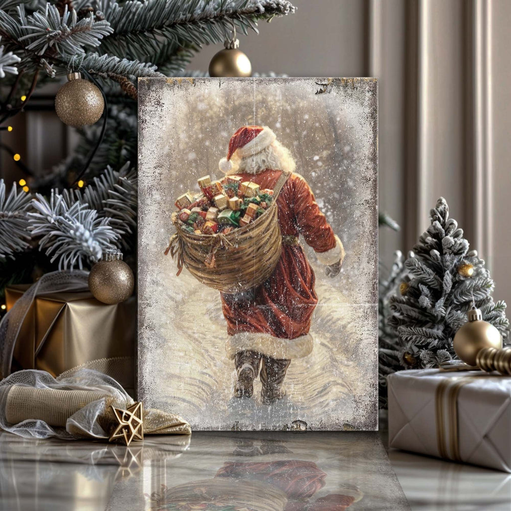 Vintage Santa Christmas Wall Art