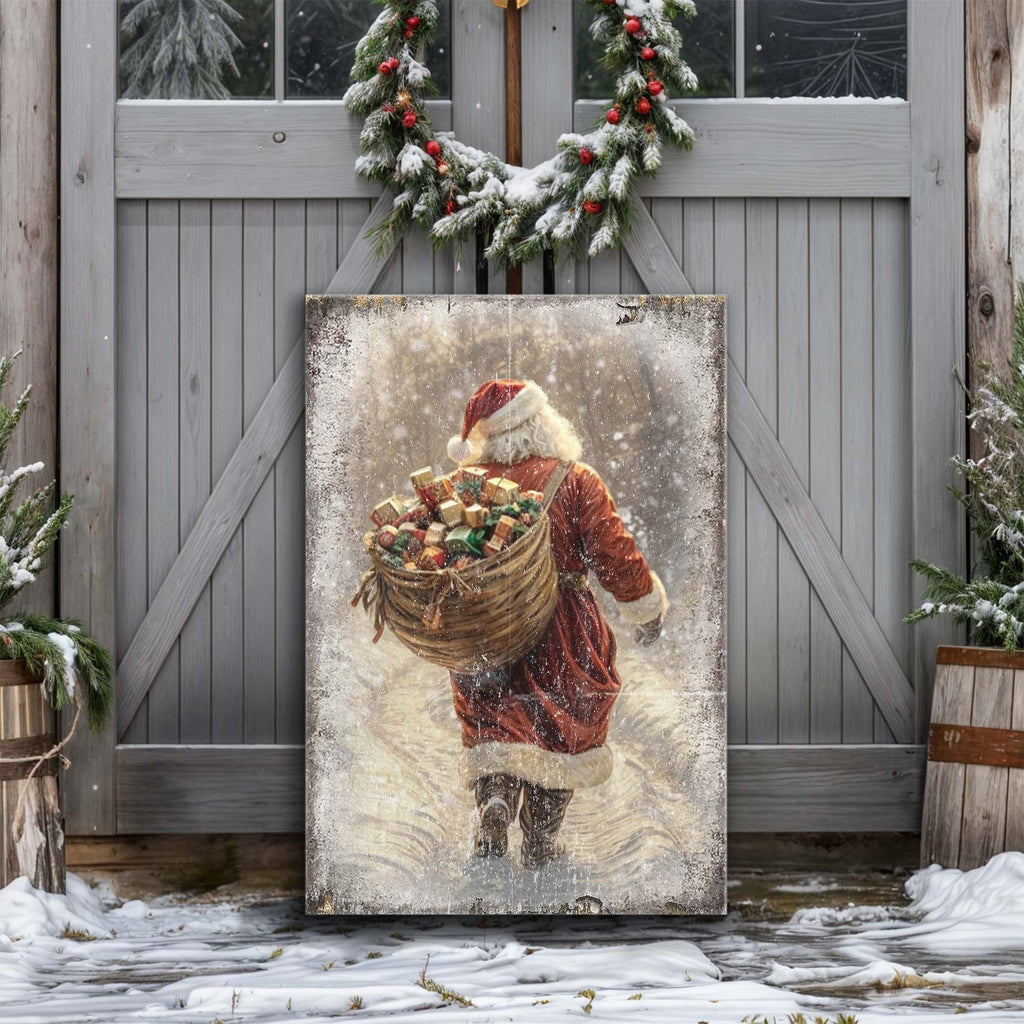 Vintage Santa Christmas Wall Art