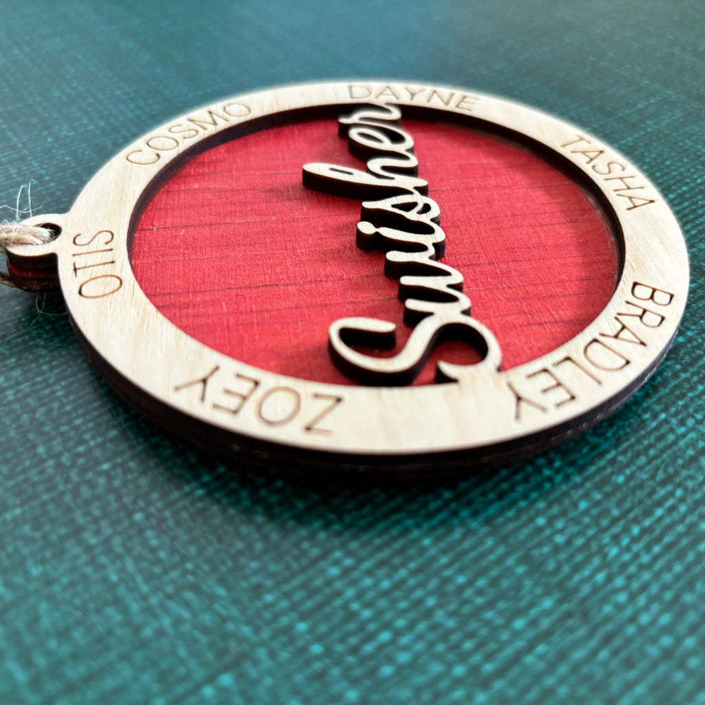 Personalized Family Christmas Ornament