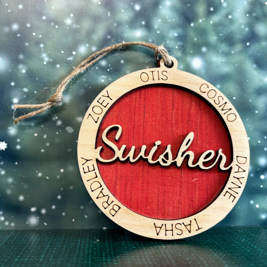 Personalized Family Christmas Ornament